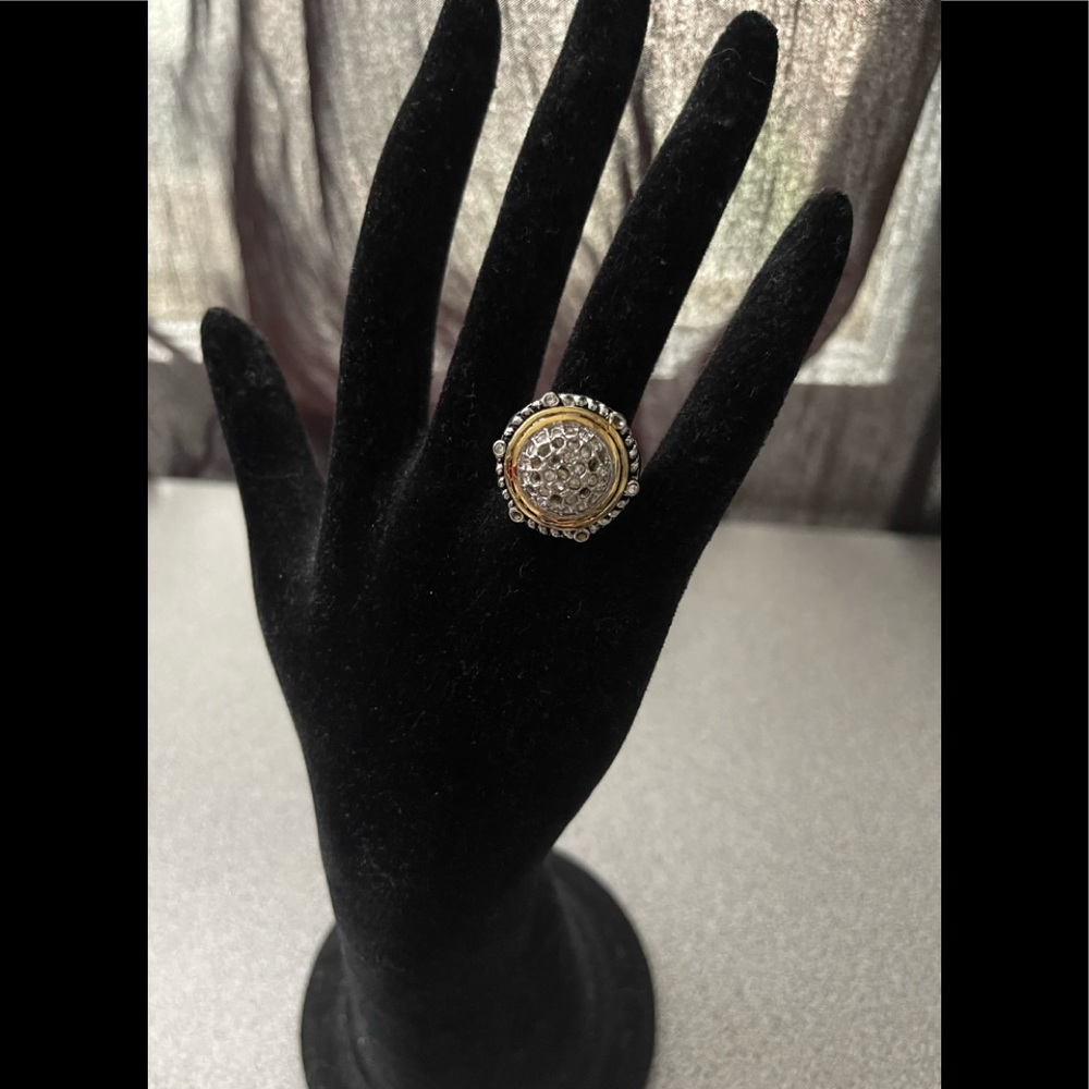 Silver & Gold Toned Statement Ring